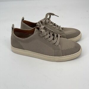 Lucky Brand Women's Knit Sneakers‎ LP-Laddix Taupe Gray Lace-Up Casual Size 8.5